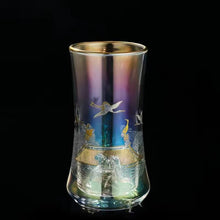 Load image into Gallery viewer, Ruihetu Glowing Gold and Silver Fired Crystal Glass Teacup
