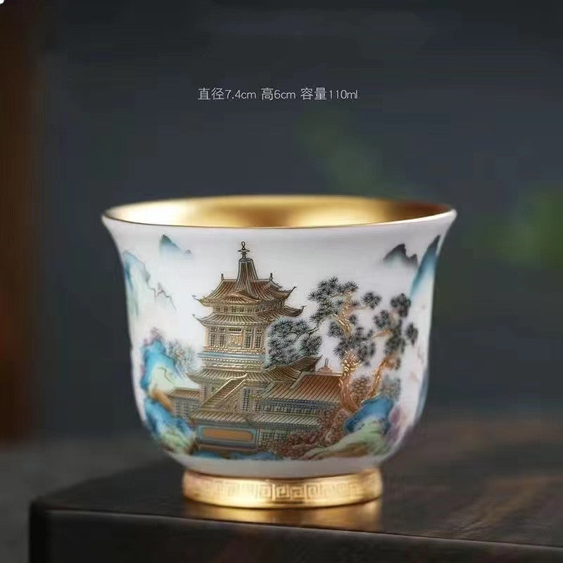 Master Collection----Hand-painted gold master cup masterTea Cup (M453)