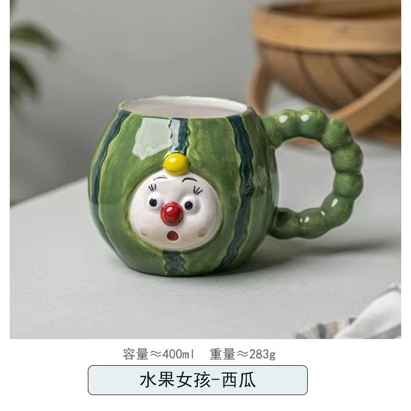 Creative fruit high value ceramic water mug milk mug coffee mug mug