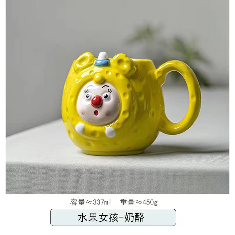 Creative fruit high value ceramic water mug milk mug coffee mug mug