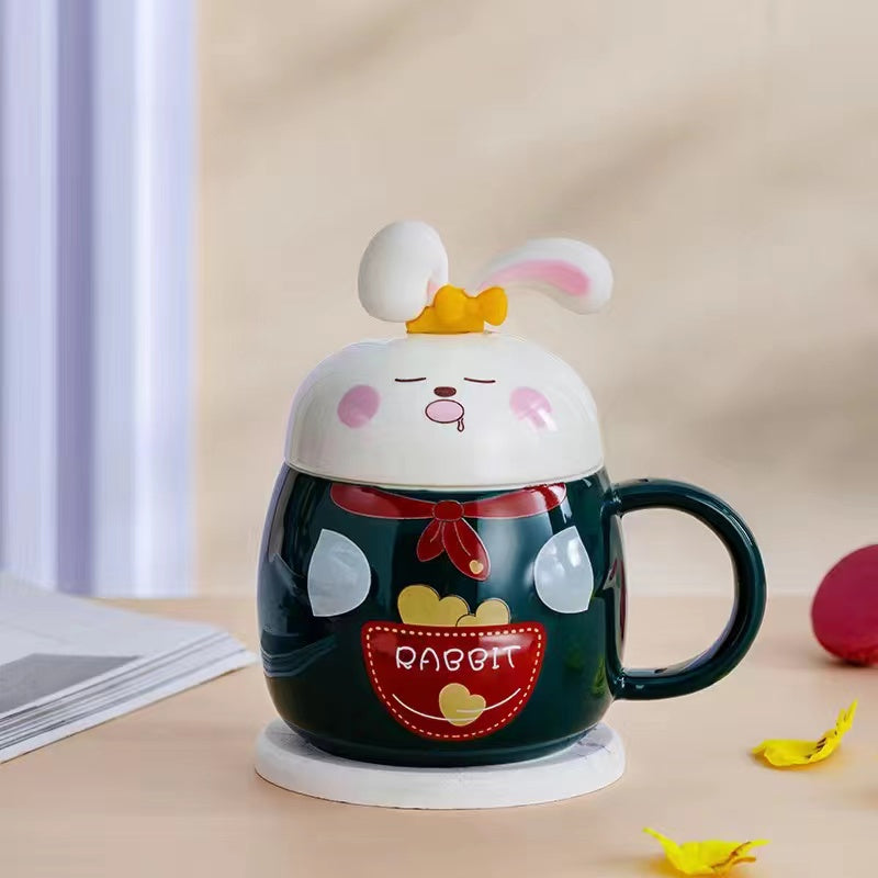 Lovely cute rabbit high value ceramic mug personalized mug