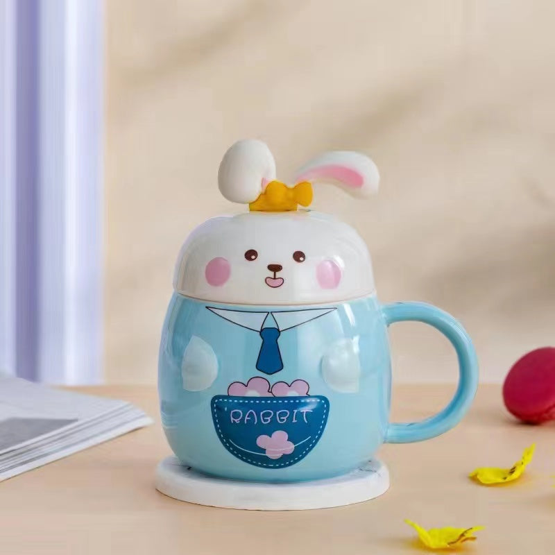 Lovely cute rabbit high value ceramic mug personalized mug