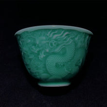 Load image into Gallery viewer, Green dragon teacup
