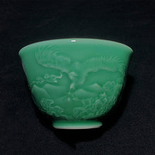 Load image into Gallery viewer, Green dragon teacup
