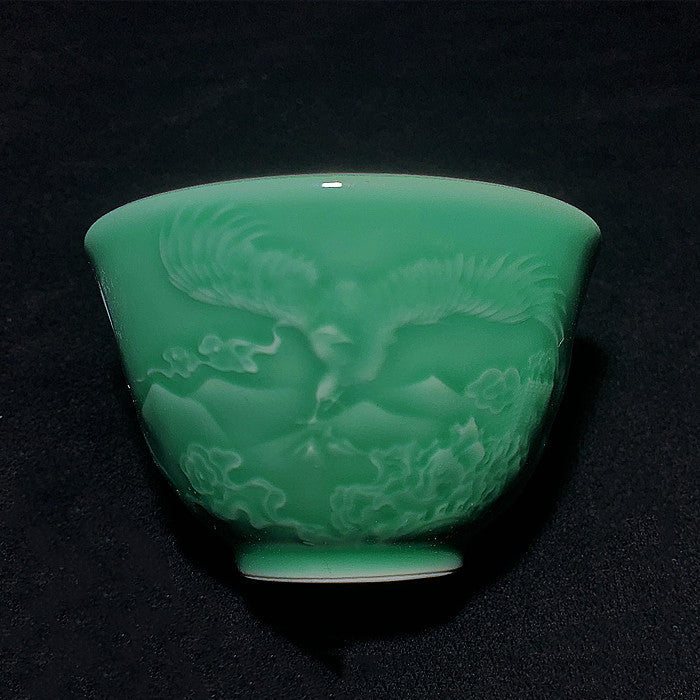 Green dragon teacup