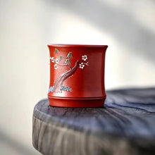 Load image into Gallery viewer, Yixing Zisha Clay Painting Gong Cup Flower and Bird Tea Cup
