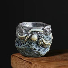 Load image into Gallery viewer, Master Collection----Shinoyaki Purely handmade hand-kneaded dragon rough Tea cup(M458)
