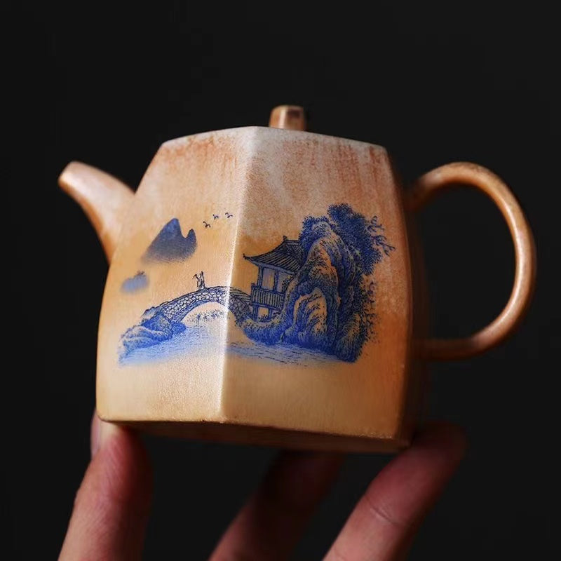 Master Collection----Wood-fired Pure Handmade Rough earthenware teacup(M459)