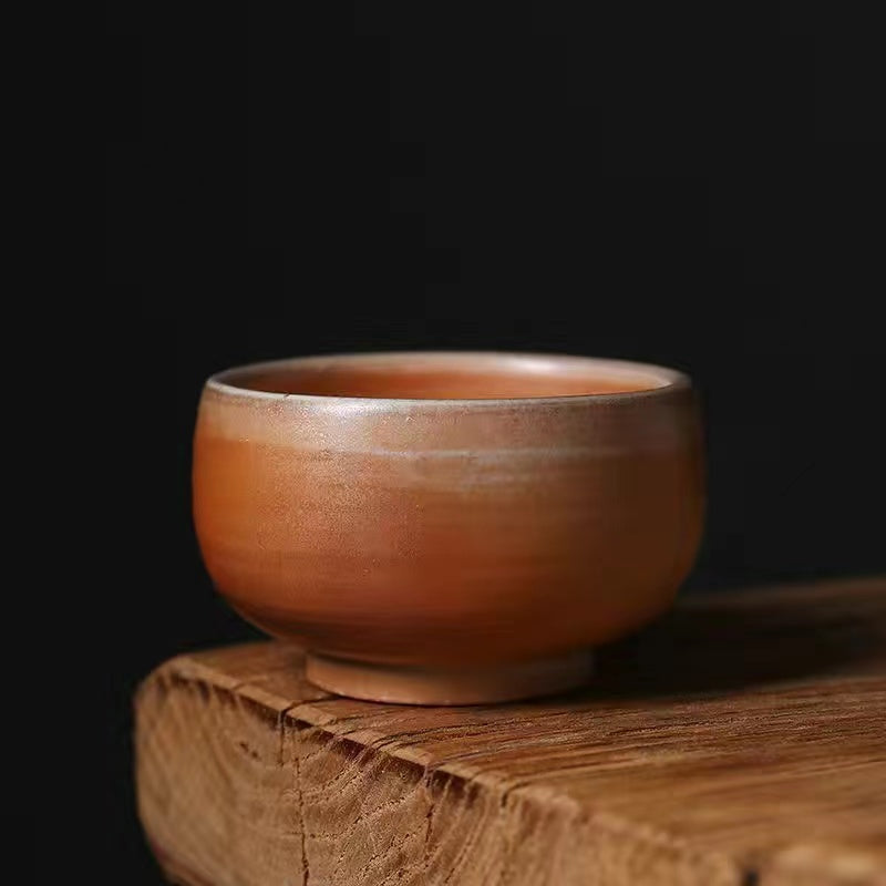 Master Collection----Wood-fired Pure Handmade Rough earthenware teacup(M459)