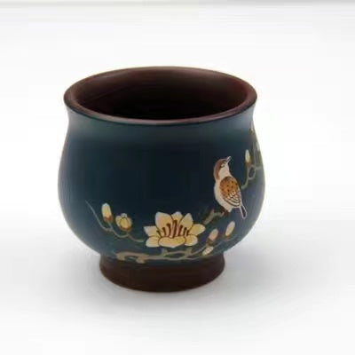 Hand-painted Yixing Purple Sand Tea Cups