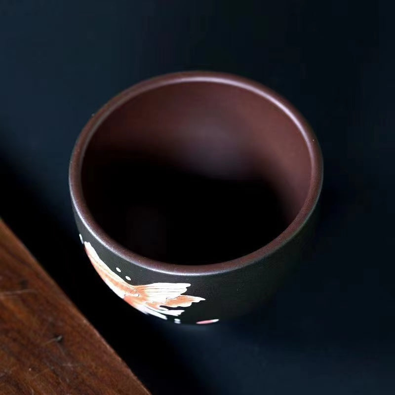 Purple sand hand-painted Teacup