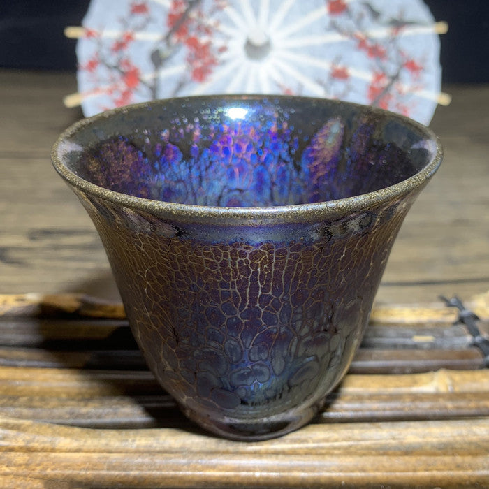 Master Collection---Blue Siren Colourful Peacock Tea Cup(M476)