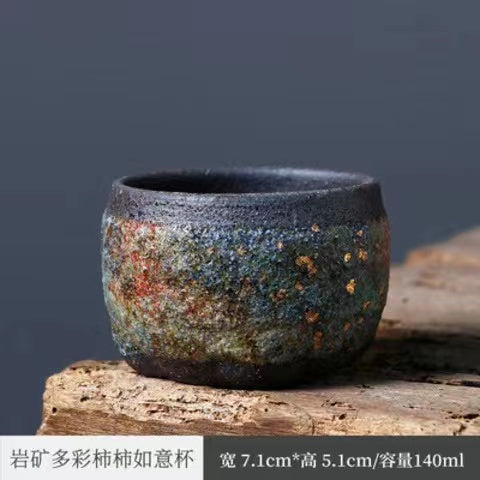 Master Collection----Taiwan Rock Mine Colourful Pure Handmade Tea Cup(M484)