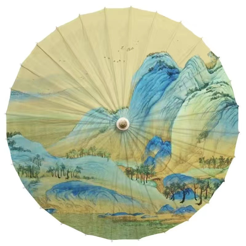 Thousand Mile River and Mountain Non-Foreign Heritage Ancient Style Oil Paper Umbrella