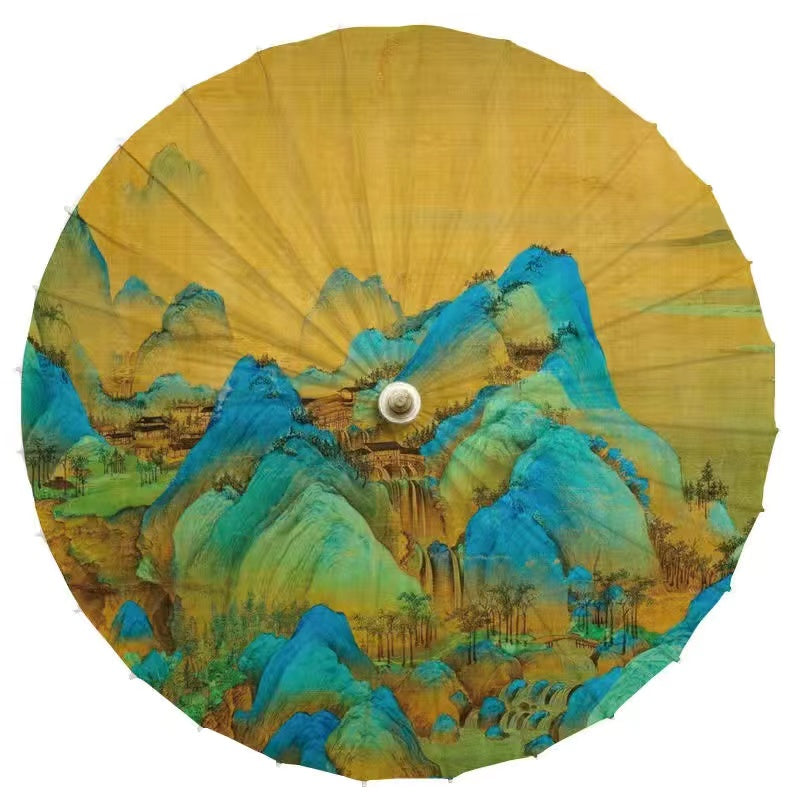 Thousand Mile River and Mountain Non-Foreign Heritage Ancient Style Oil Paper Umbrella