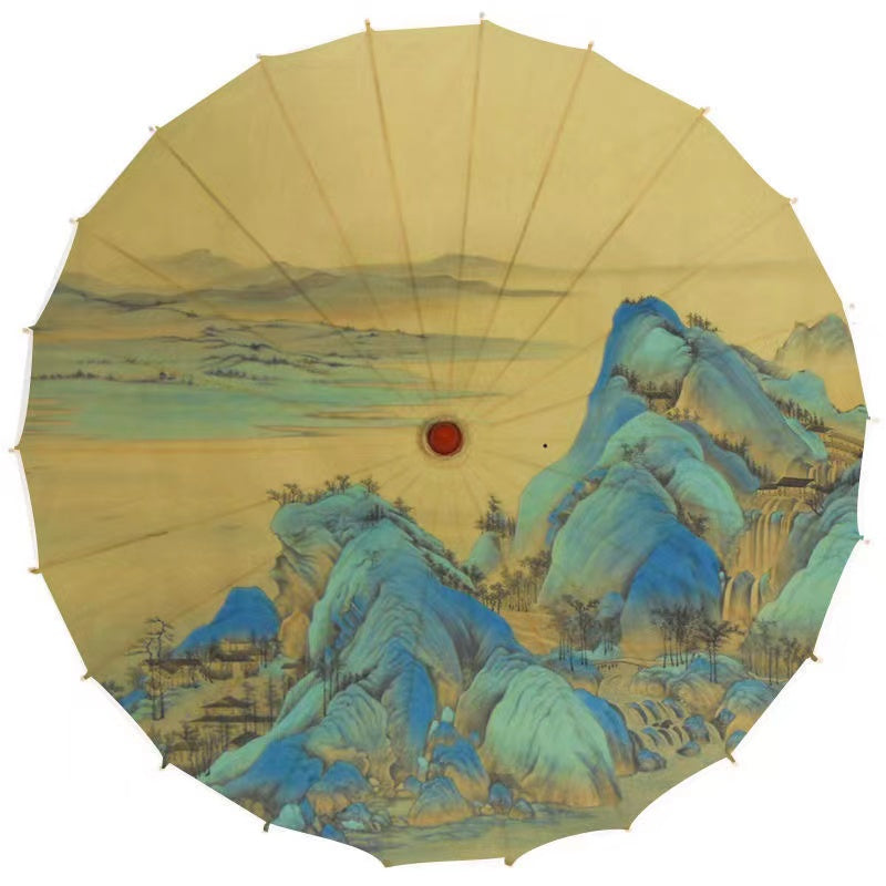 Thousand Mile River and Mountain Non-Foreign Heritage Ancient Style Oil Paper Umbrella