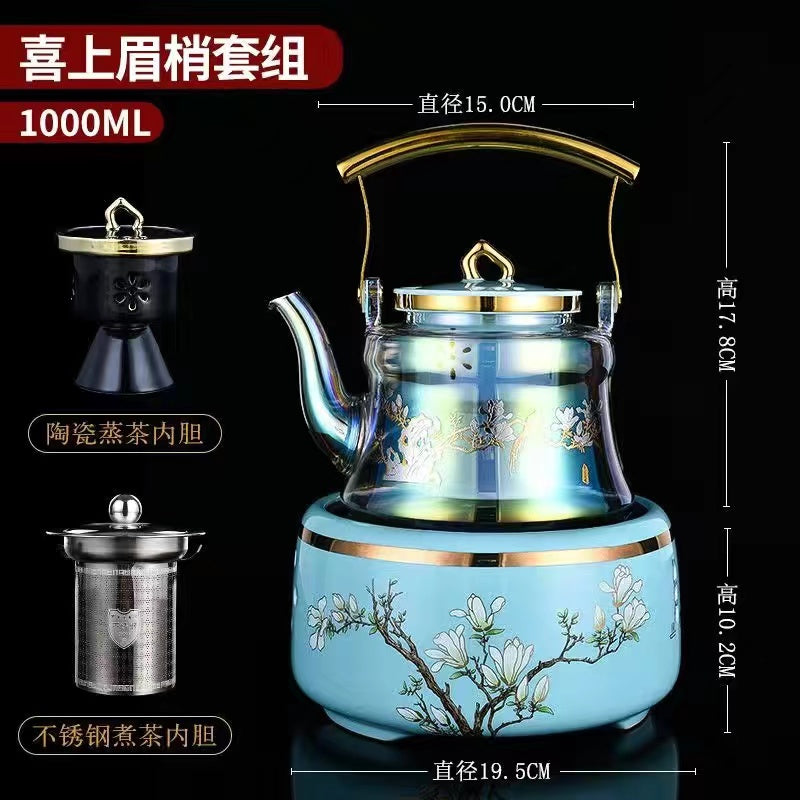 Huancai gold and silver firing electric pottery stove glass boiling Tea pot