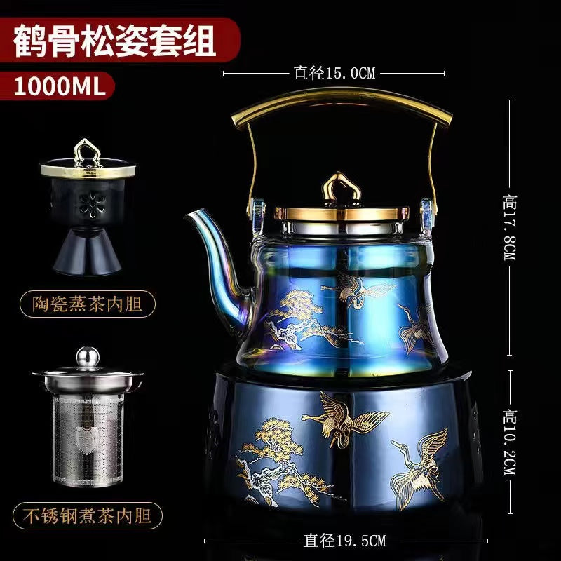 Huancai gold and silver firing electric pottery stove glass boiling Tea pot