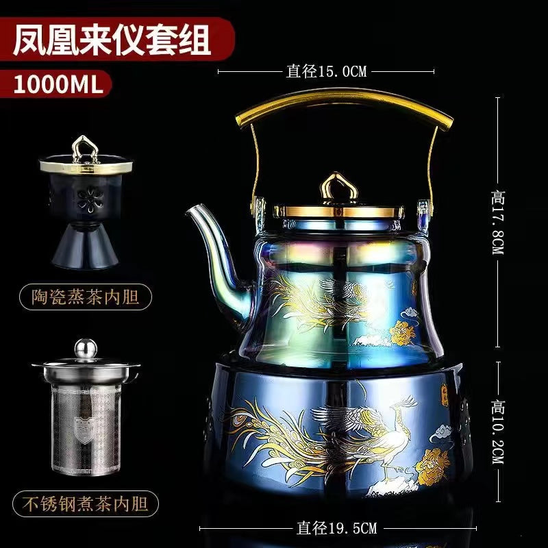 Huancai gold and silver firing electric pottery stove glass boiling Tea pot