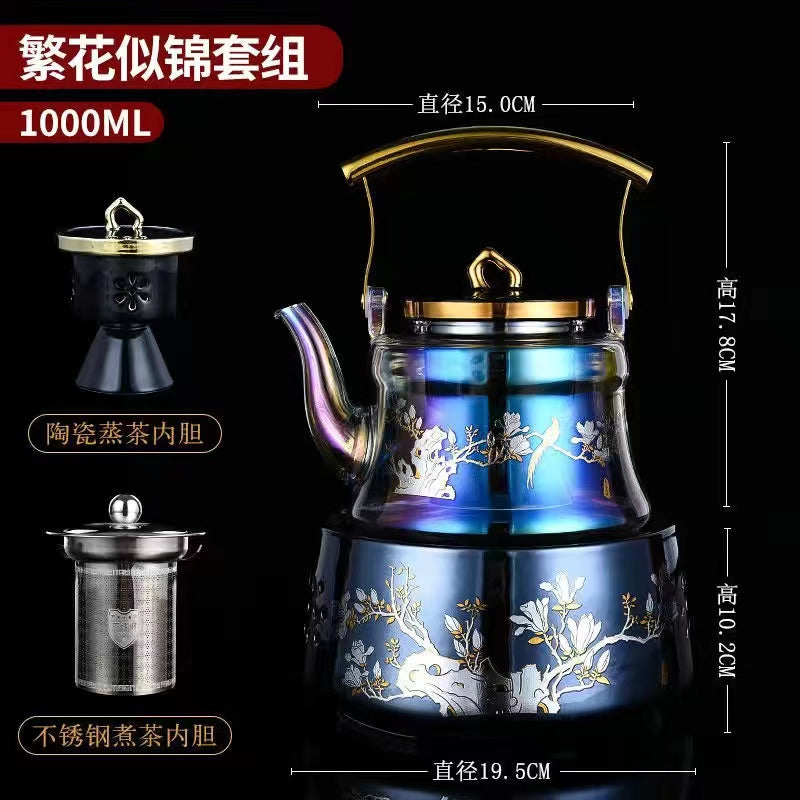 Huancai gold and silver firing electric pottery stove glass boiling Tea pot