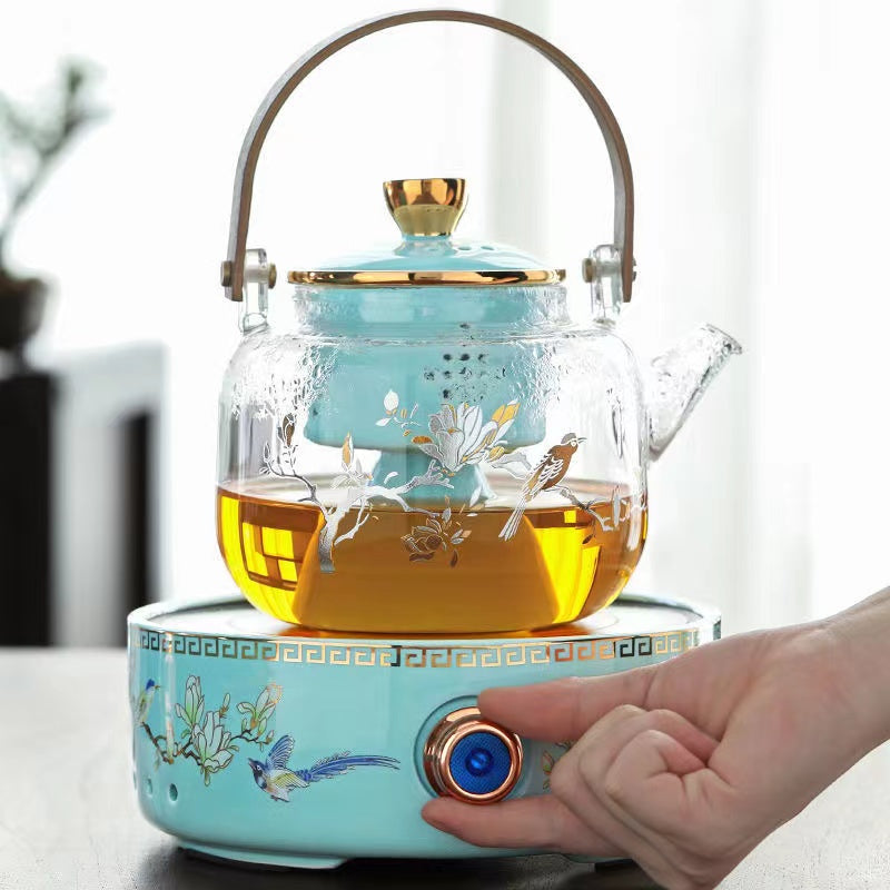 Glass boiling tea kettle brewing tea boiling tea stove pot tea