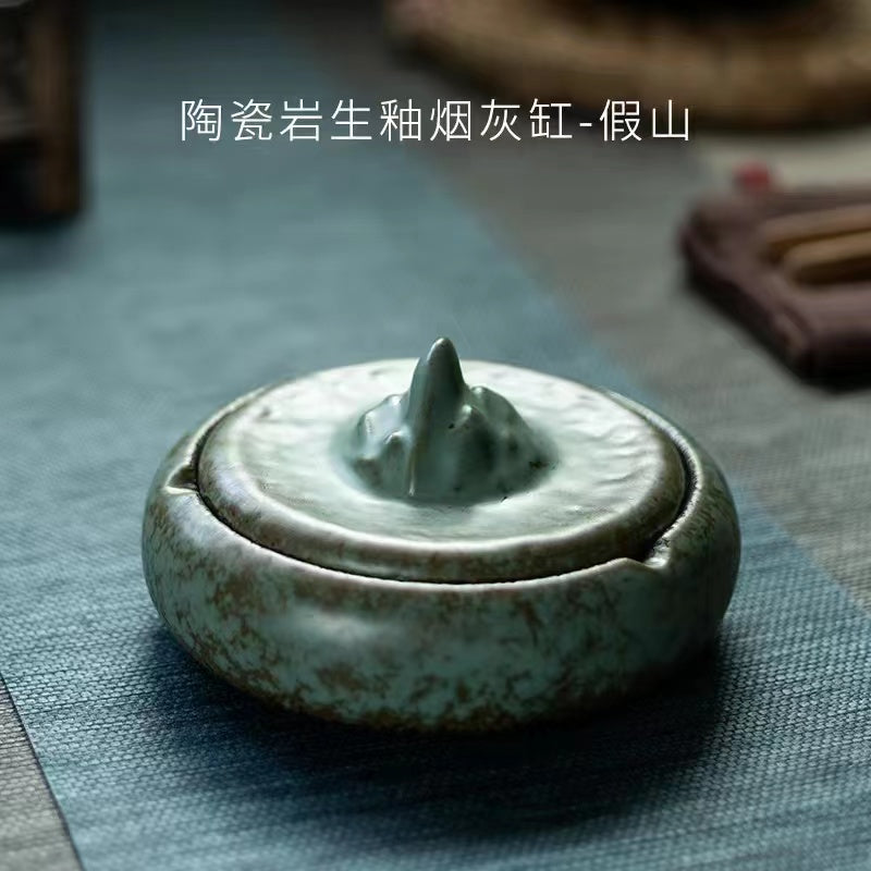 Ceramic Rock Raw Glaze Ashtray