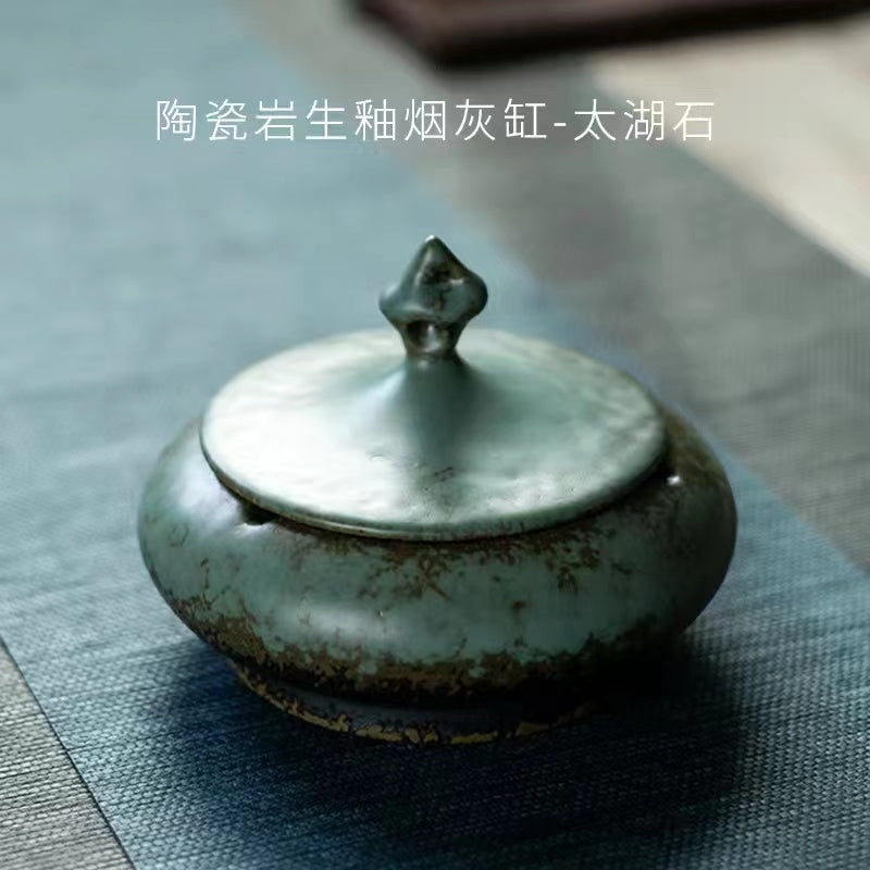 Ceramic Rock Raw Glaze Ashtray