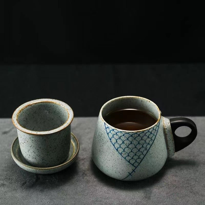 Ceramic hand-painted tea cups mug