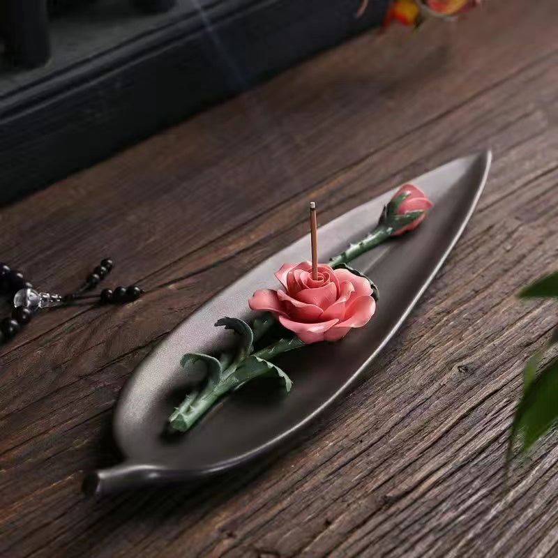 Creative ceramic lotus flower incense stick incense holder