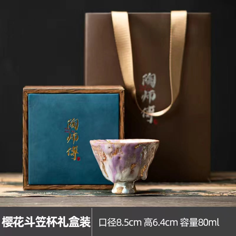 Master Collection---Creative Handmade Shino Burner Tea Cup(M489）