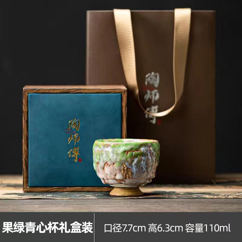 Master Collection---Creative Handmade Shino Burner Tea Cup(M489）