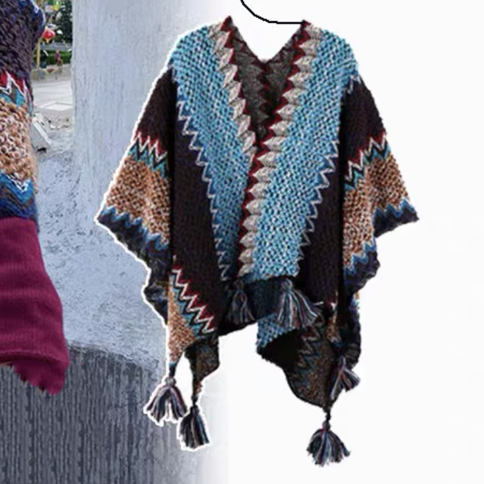 Shawl new ethnic wind cape warm outer