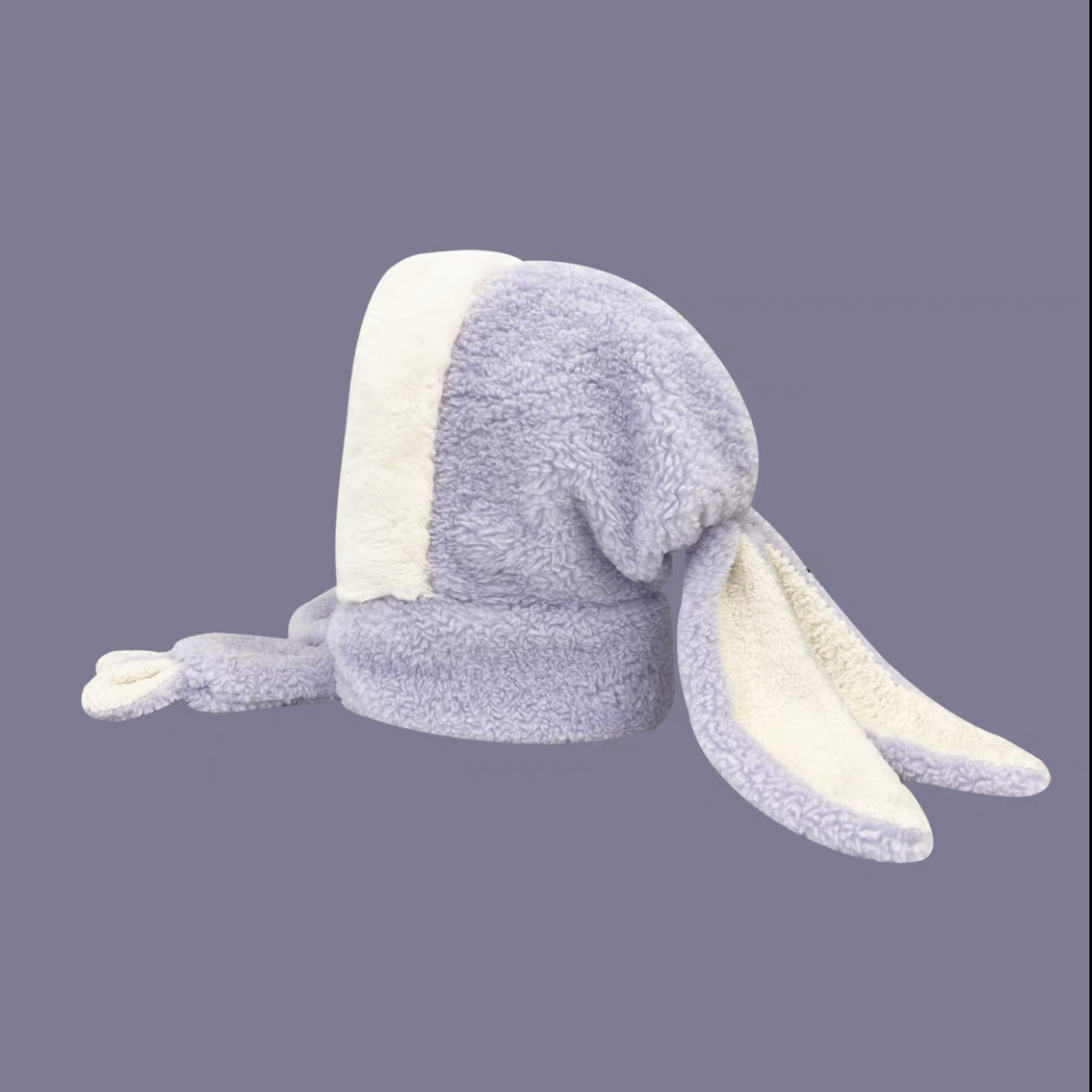 Rabbit long ears plush hat and scarf two-piece set