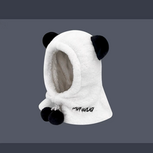 Load image into Gallery viewer, Plush ear protection Panda warm and versatile hat

