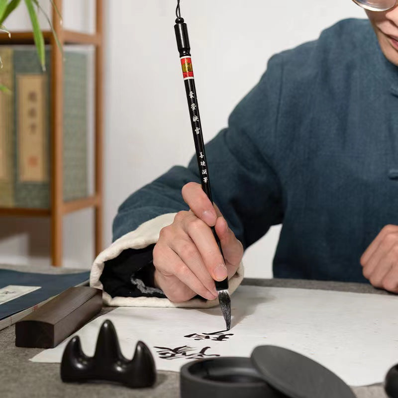 Entry Level  Chinese Calligraphy writing brush pens, ink, paper and ink stone Set