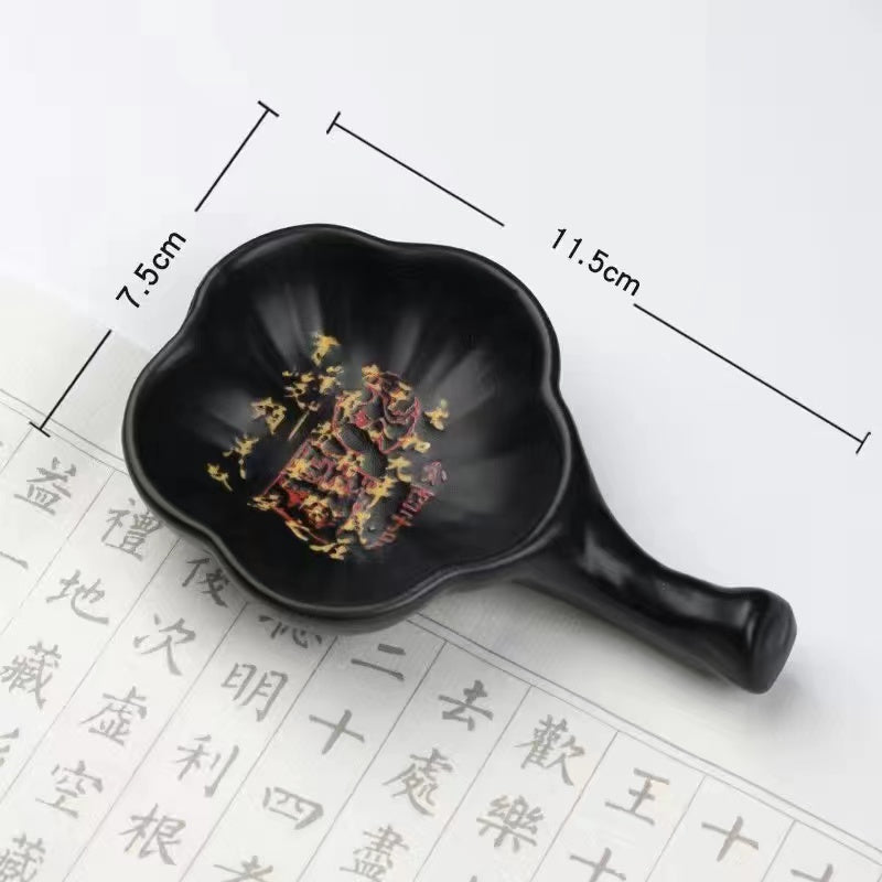 Multifunctional Porcelain Brush Wash Calligraphy Ink Tray