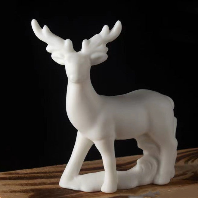 Dehua White Porcelain Ornament Deer Tea Pet