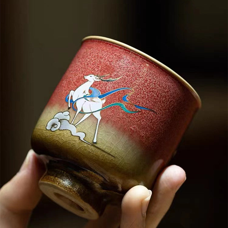 Nine Colours Deer Ceramic Teacup