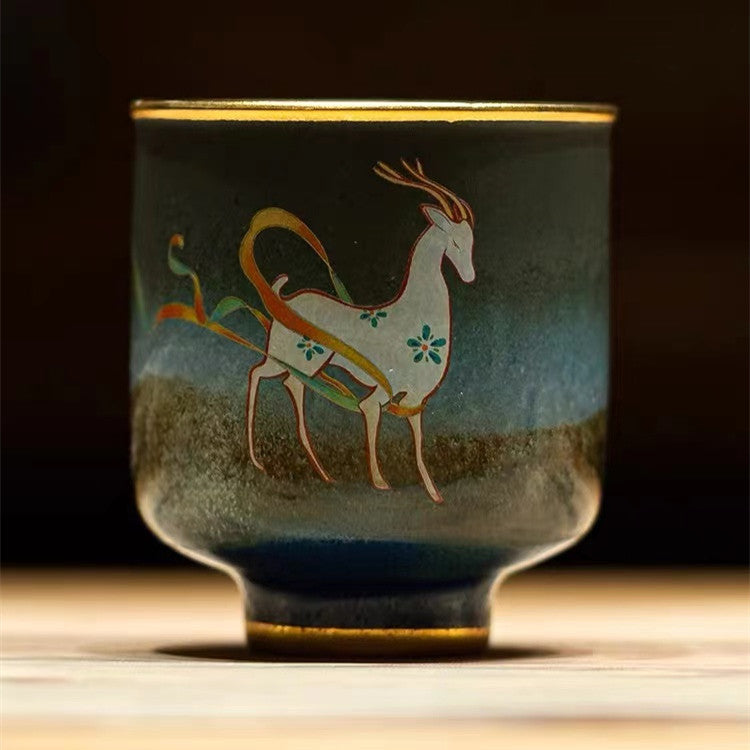 Nine Colours Deer Ceramic Teacup