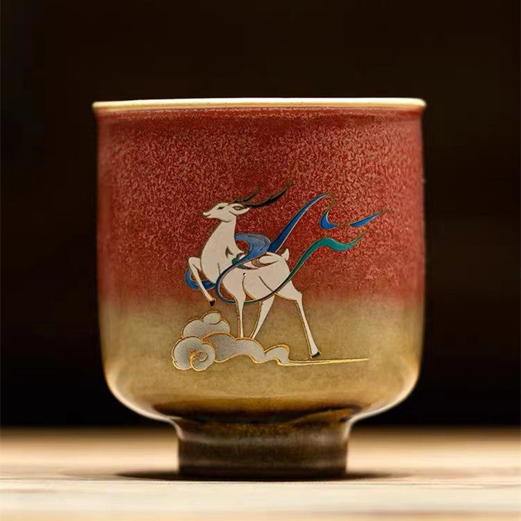 Nine Colours Deer Ceramic Teacup