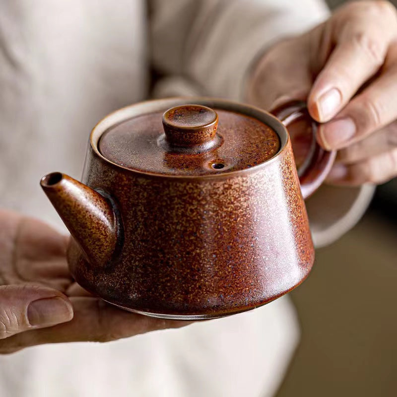 A vintage kiln-formed tianmu Teapot