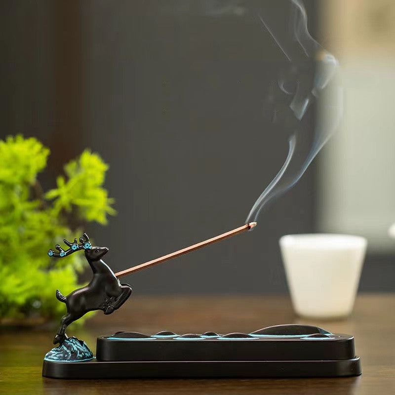 A classical style deer-shaped incense holder