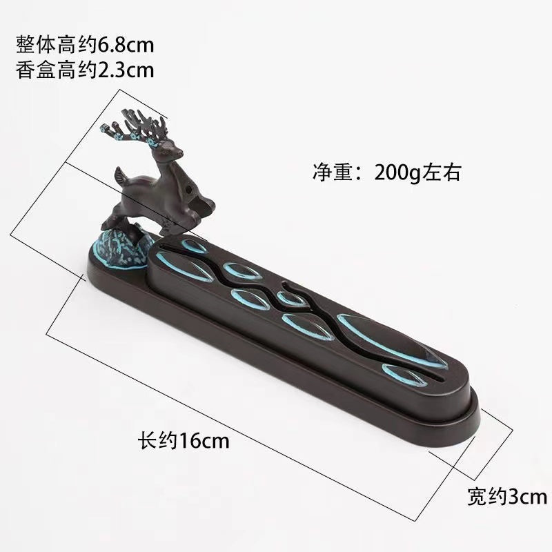 A classical style deer-shaped incense holder