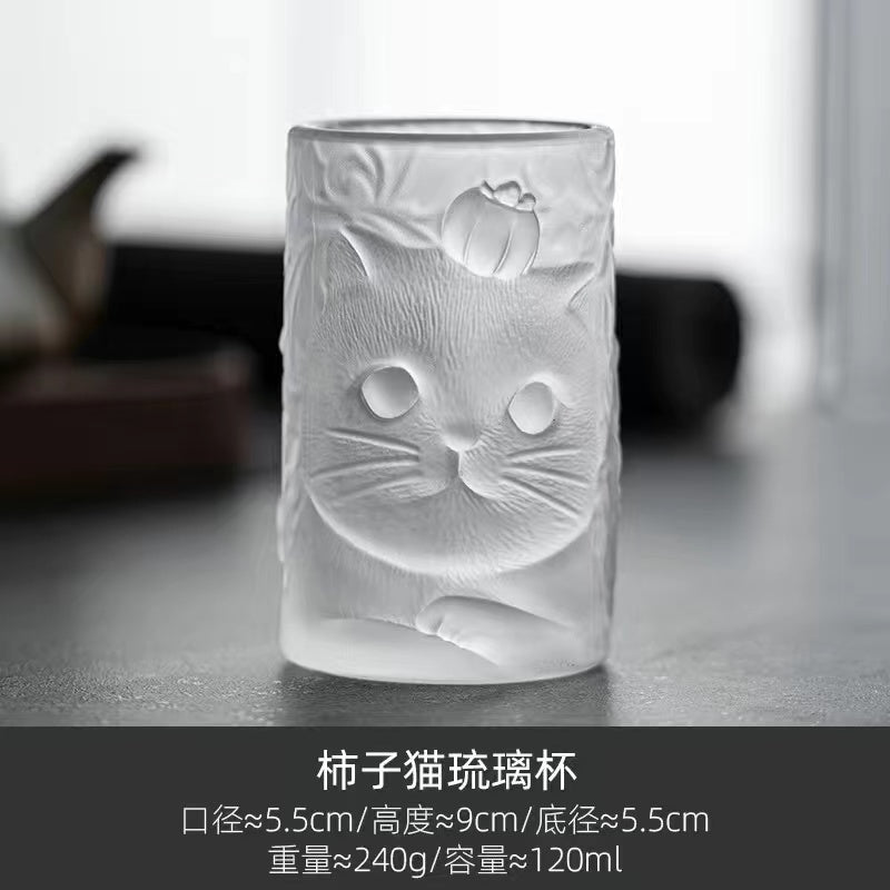 Cute Cat Persimmon Lucite Mug