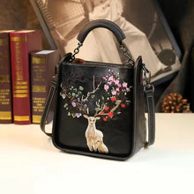 Load image into Gallery viewer, Fawn hand embroidered handbag bag
