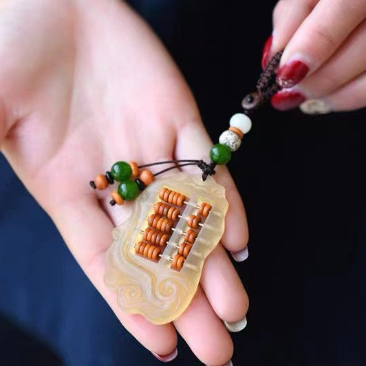 Sheep's Horn Abacus Sandalwood Pendant Star Moon Bodhi Ruyi Abacus