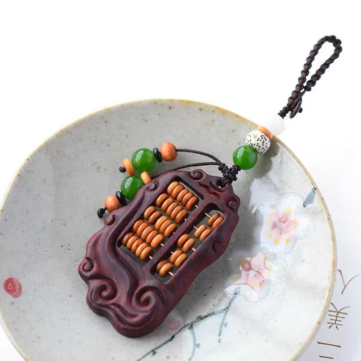 Sheep's Horn Abacus Sandalwood Pendant Star Moon Bodhi Ruyi Abacus