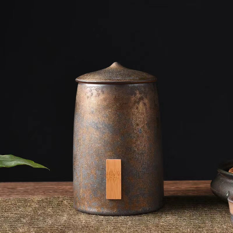 Gilt vintage Tea Jar