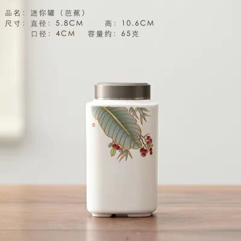 Handmade Peony Tea Jar