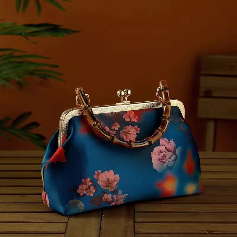 Gambiered Guangdong gauze Fully hand embroidered bag